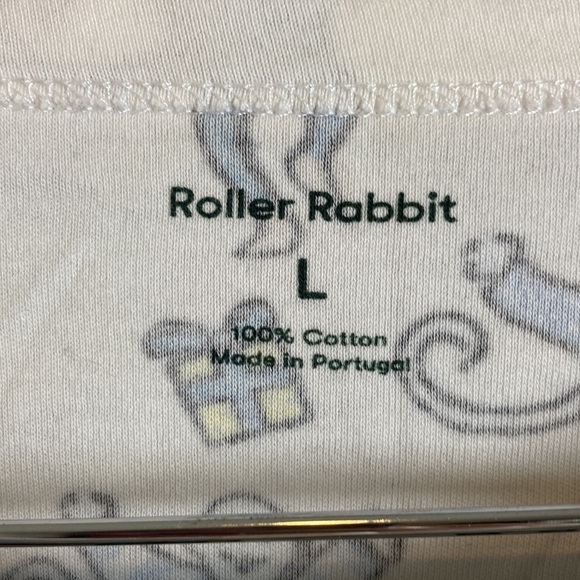 Roller Rabbit Monkey Nights 100% Cotton Pajama Set L Luxury Monkey Novelty Print - Picture 13 of 16